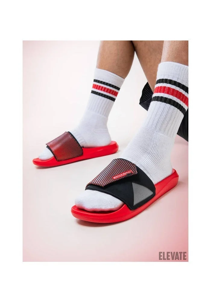 Bacca Bucci Crimson Red Elevate Slides – Ultra-Comfort EVA Slip-Ons for Men | Best Price UAE